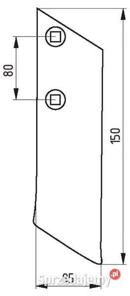 Dłuto lemiesza prawe AX pasujące do Kongskilde Kamionna sprzedam