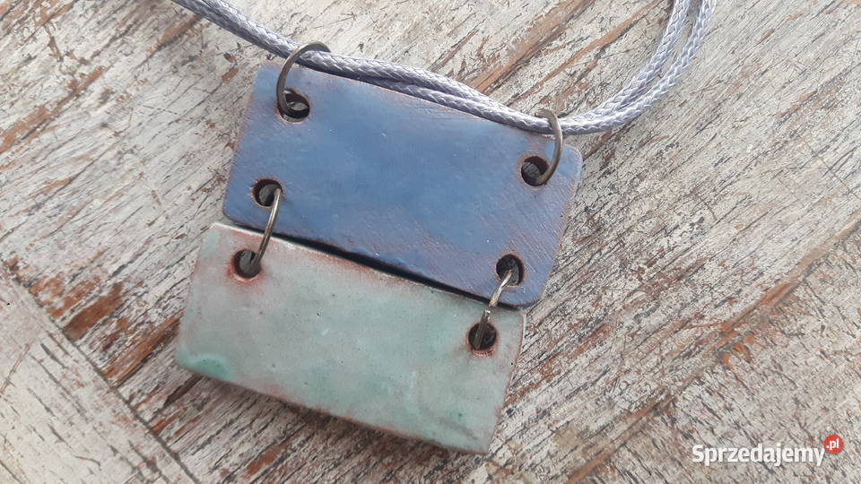 Naszyjnik ceramiczny ręcznie wykonany Otwock sprzedam