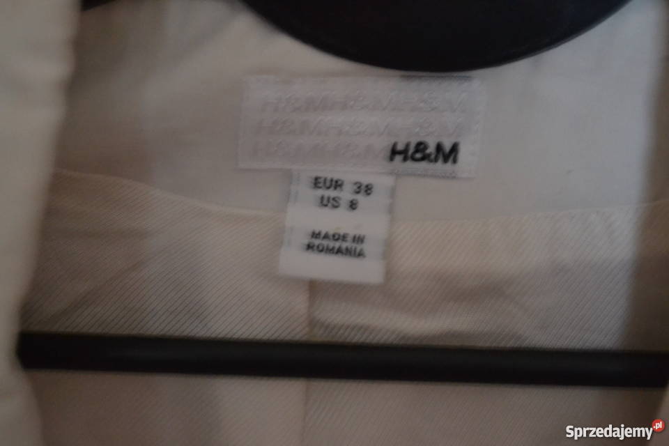 marynarka biala hm s m 36 38 biały