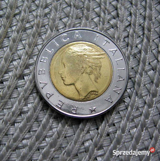 Włochy 500 Lirów 1993r 100 Lecie Banku Włoch Kalisz