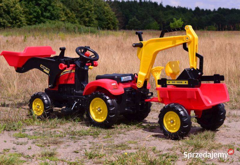 TRAKTOR NA PEDAŁY Z PRZYCZEPĄ ŁYŻKĄ I KOPARKĄ kujawsko-pomorskie Toruń