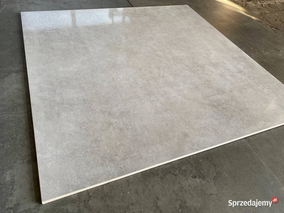 Szary betonopodobny gres 80x80 duży rozmiar łódzkie Łask