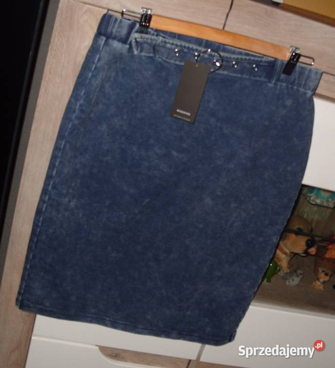 Sspódniczka ala jeans z paseczkiem Reservedr LXL Reserved