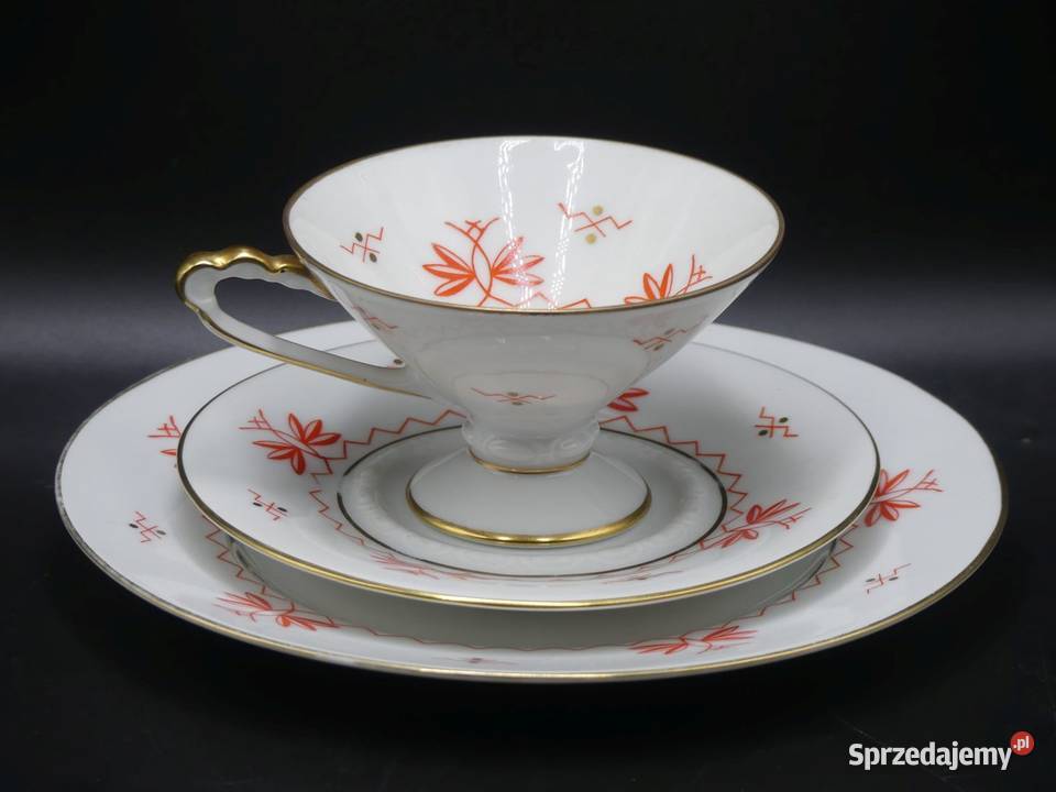 Komplet śniadaniowy Sorau Żary piękne art deco Poznań sprzedam