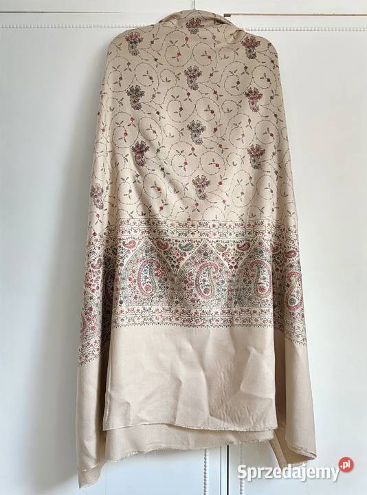 Duży szal orientalny indyjski haft paisley Szczecin sprzedam