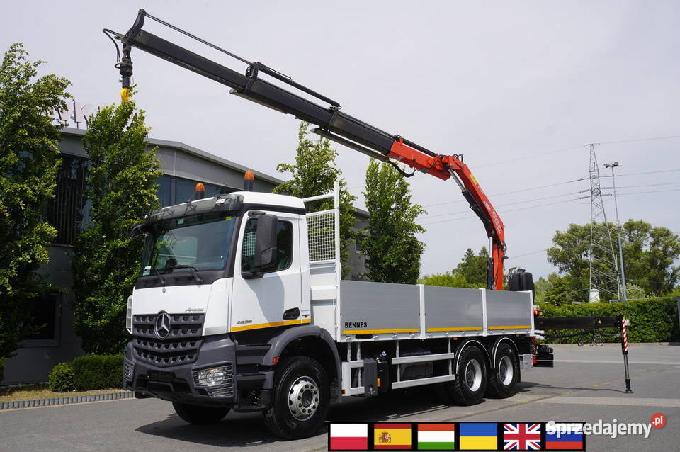 MercedesBenz Arocs 2633 burtowy HDS FASSI Dźwigi samochodowe Kraków