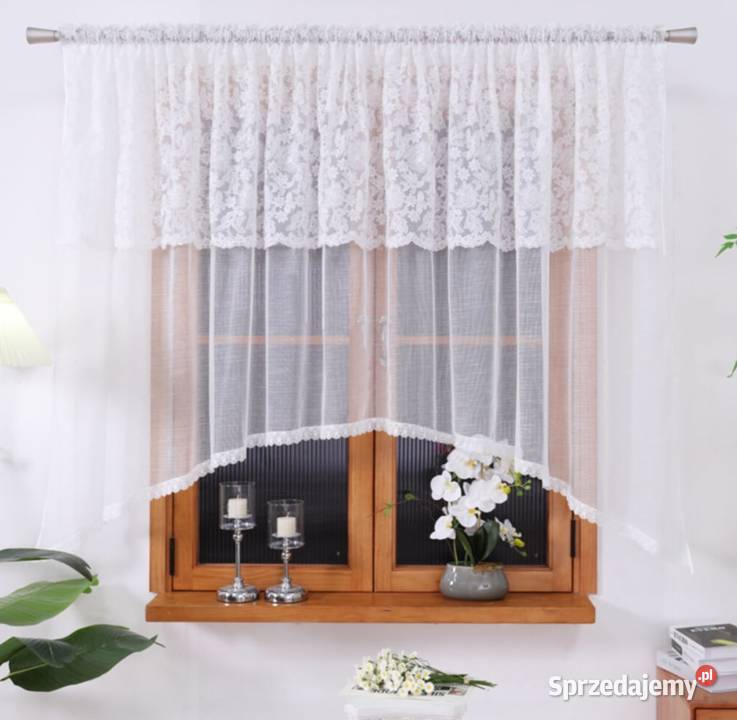 Firana 300x150 firany ecru firanki uszyte w łuk Firany Kołobrzeg