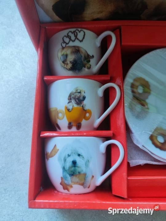 Zestaw filiżanek espresso 6 Włoski design Motyw śląskie Bytom