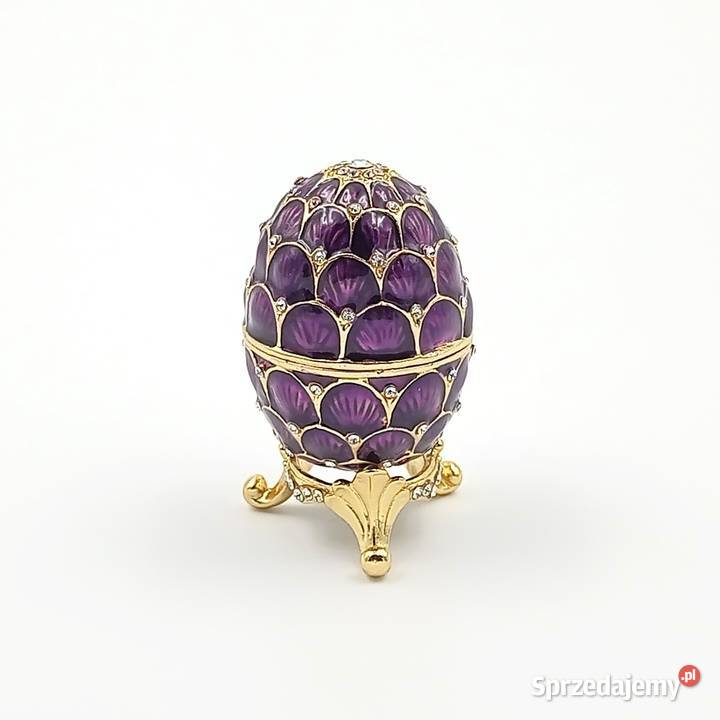 Jajko jajo faberge pojemniki szkatułka fiolet Zawiercie