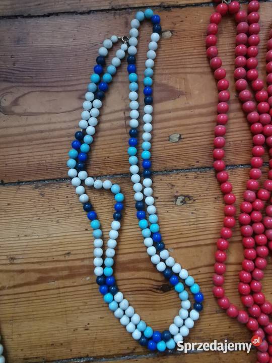 Korale naszyjnik PRL Lata 6070te 6 sztuk Antyki Lębork sprzedam