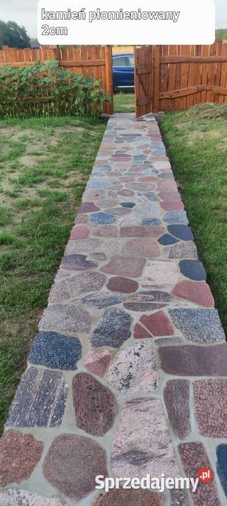 Kamień polny cięty płomieniowany gr2 dekoracyjny Płytki ścienne