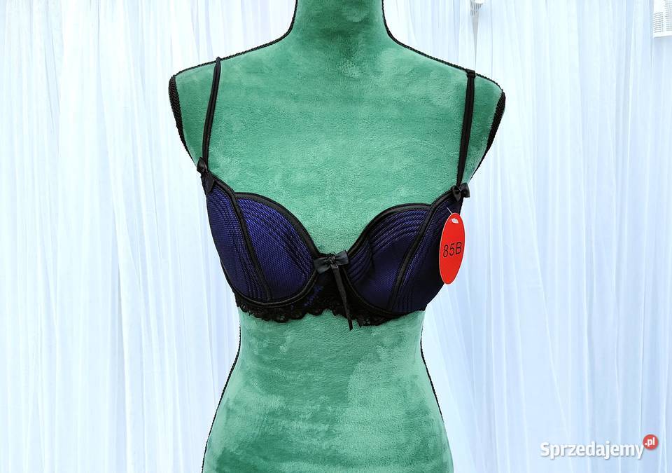 Nowy biustonosz stanik 85 B 85B czarny granatowy Usztywniany Szczecin