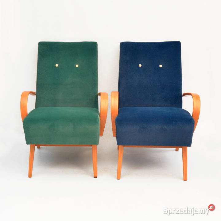 Para foteli proj J Smdek TON Czechosłowacja lata mazowieckie