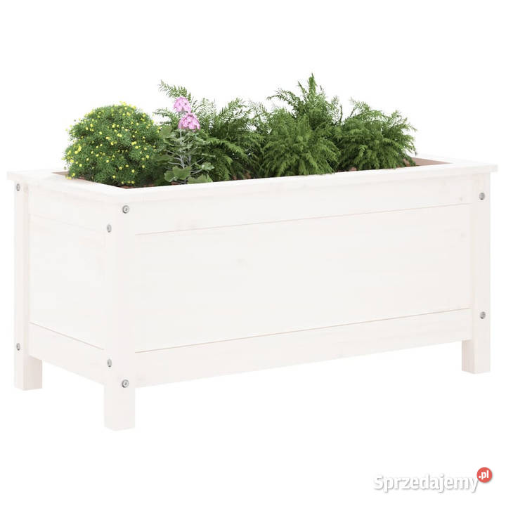 Donica ogrodowa biała 825x40x39 lite drewno mazowieckie Warszawa sprzedam