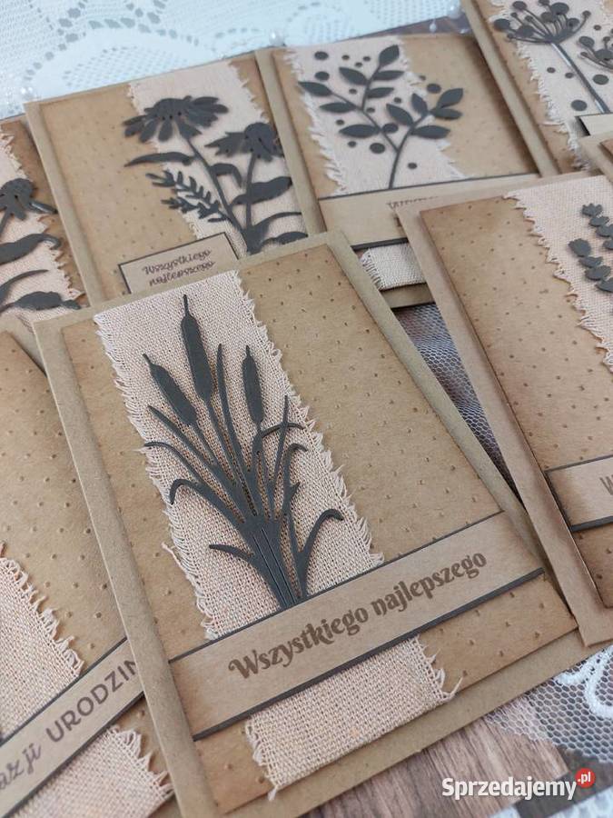 Ręcznie robione kartki okolicznościowe w stylu Zbójno