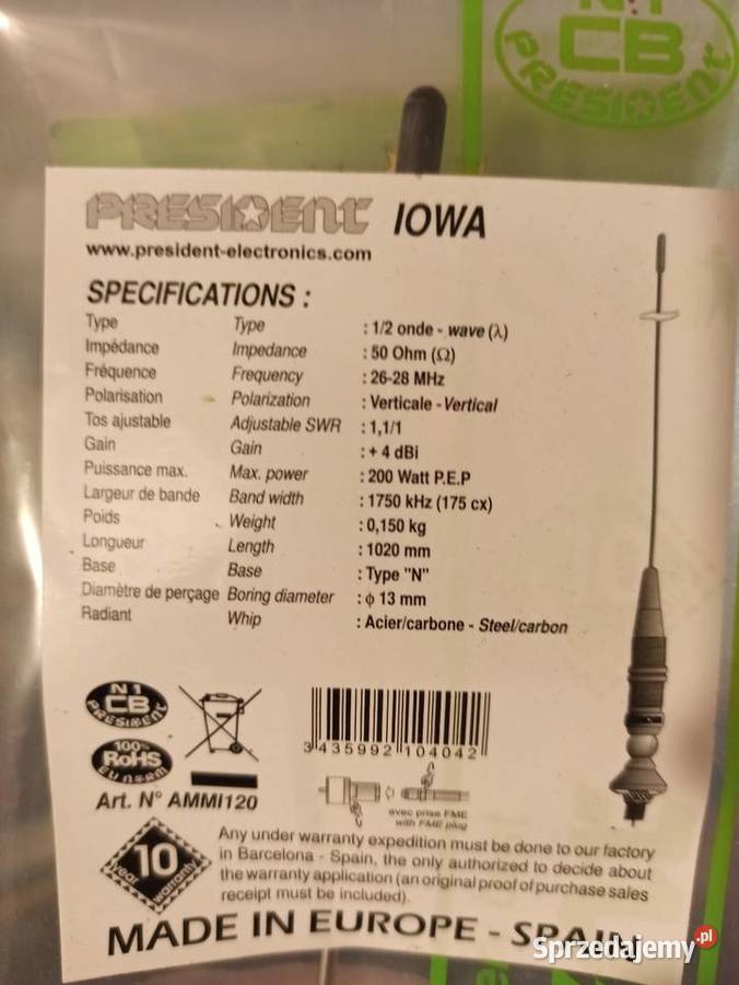 Cb radio Alan nowa nie używana antena CB Bytów