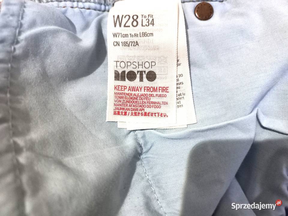 Spodnie jeans Frędzle niebieskie Pióra r 38 podlaskie Białystok