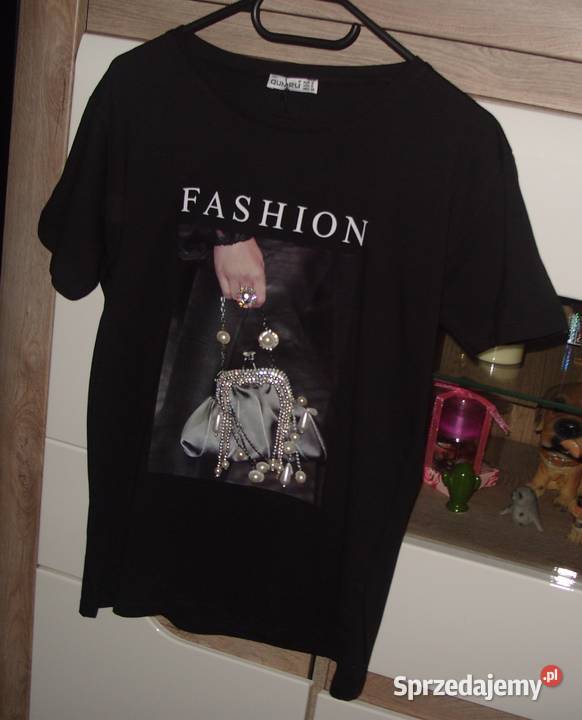 TSHIRT cyrkonie perełki r SM QUMRU Odzież damska Rawicz