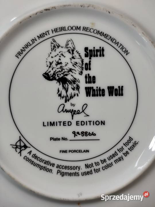 Talerz Kolekcjonerski Spirit of the White Wolf Poddębice
