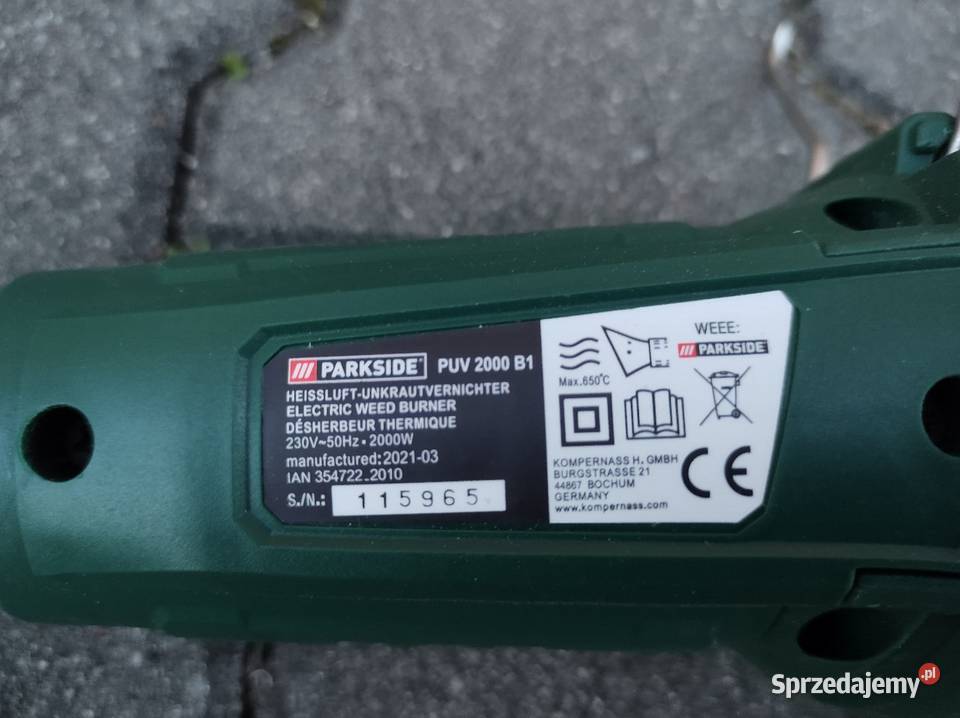 PARKSIDE Elektryczna wypalarka do chwastów i Pozostałe Preczów