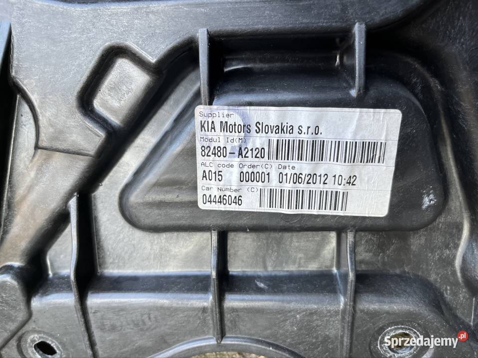 Kia ceed 2 podnośnik szyby prawy przód ceed II osobowe Wyposażenie wnętrza Chmielów
