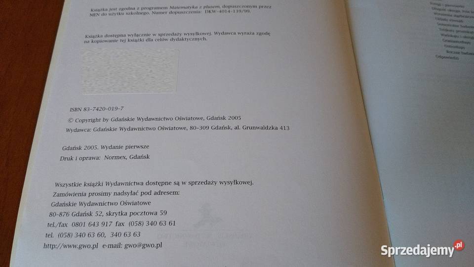 Matematyka 2 sprawdziany klasy drugiej gimnazjum ISBN 8374200197 Gdańsk