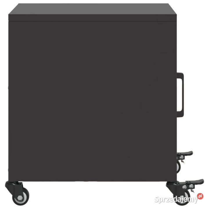 Szafki nocne 2 czarne 36x39x435 stal WM846615 Nocne Warszawa