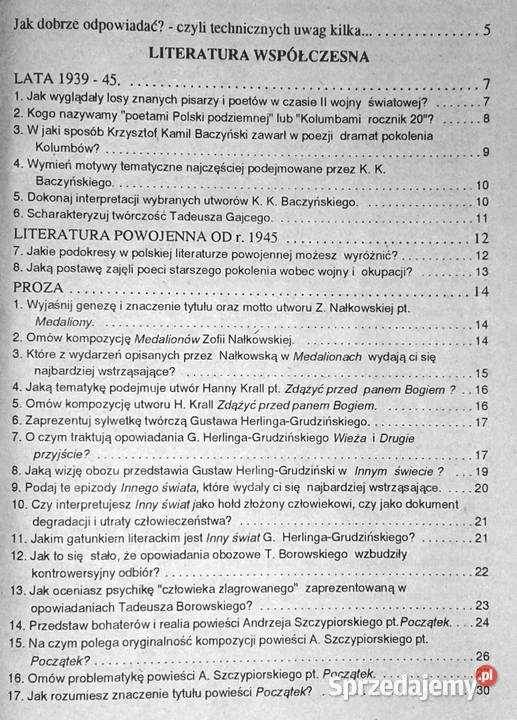 odpowiadać z polskiego Katarzyna Droga Chełm sprzedam