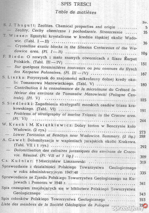 ROCZNIK POLSKIEGO TOWARZYSTWA GEOLOGICZNEGO TOM Warszawa