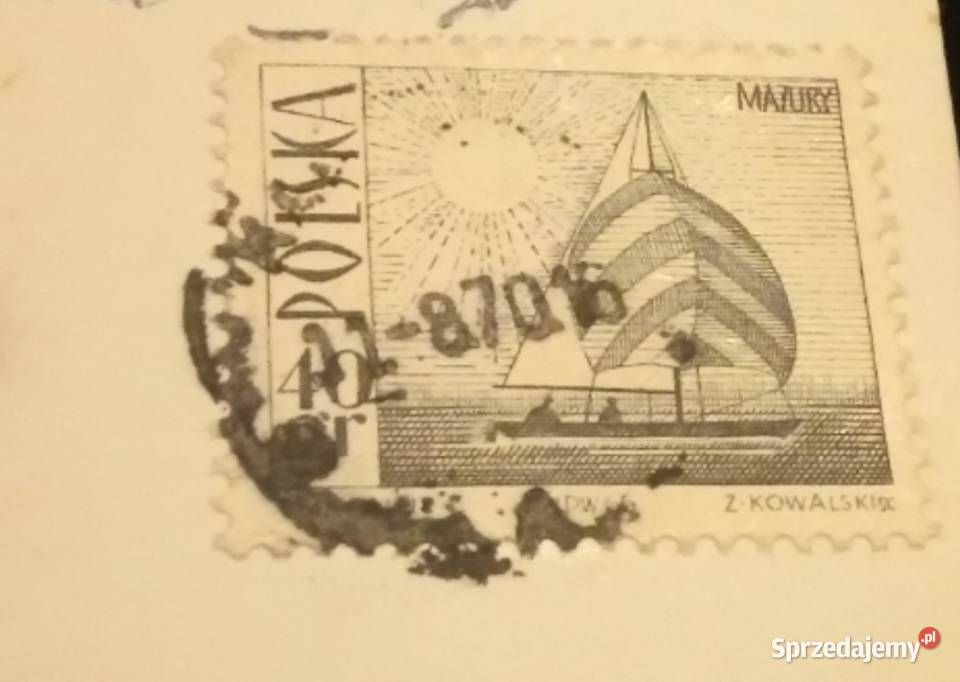 Pocztówka Karkonosze 1970r Znaczek Dąbrowa Górnicza