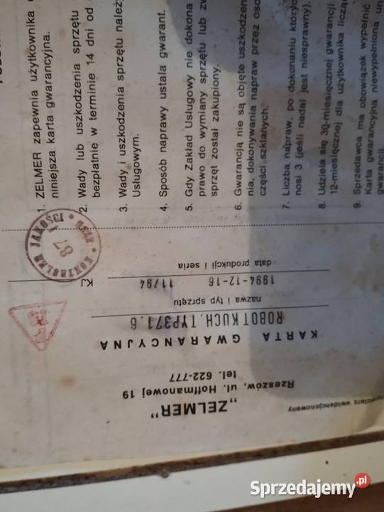 Robot kuchenny Zelmer turbo sprint Bogatynia