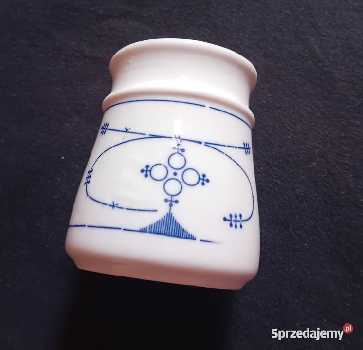 Porcelanowy pojemnik na marnoladę wzór słomkowy