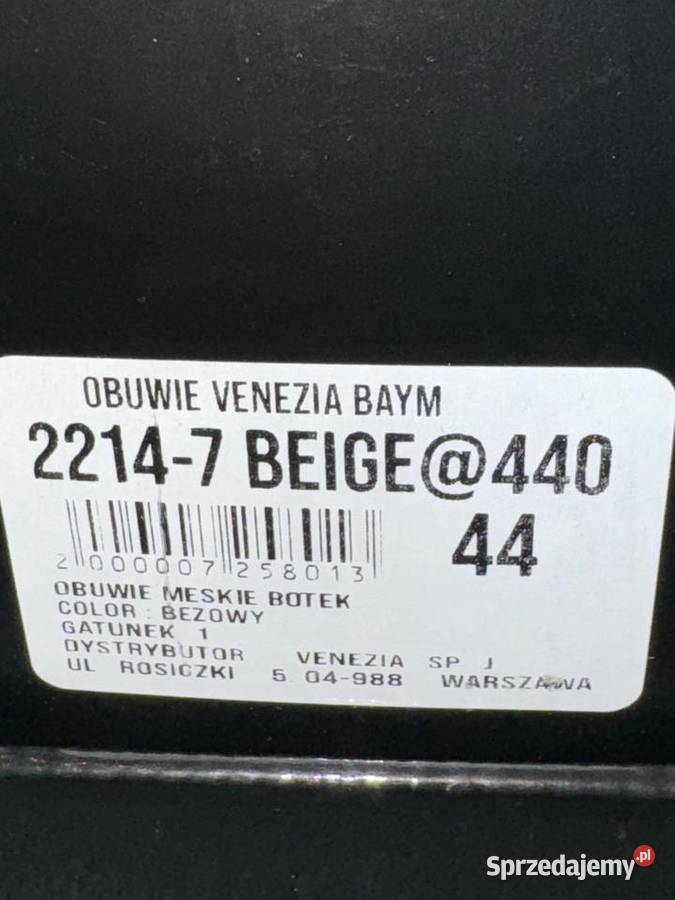 Buty botki sztyblety trzewiki Venezia 44 Baym Dąbie