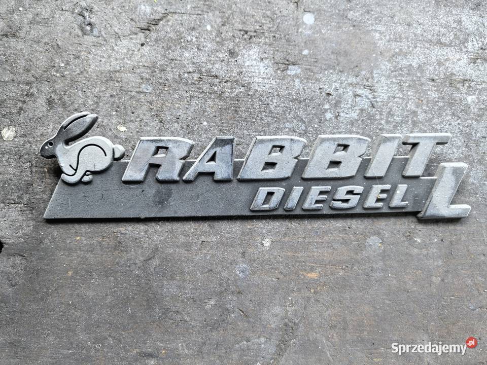 Emblemat znaczek napis Rabbit Diesel L mk1 osobowe