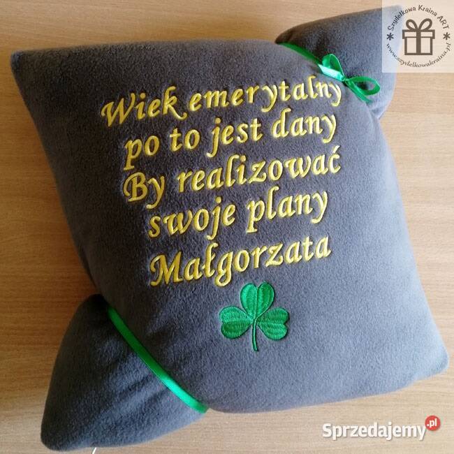 Prezent PRZJEŚCIE NA EMERYTURĘ poduszka z kujawsko-pomorskie Toruń