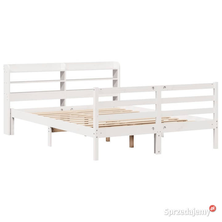Rama łóżka z zagłówkiem bez materaca biała 82cm Warszawa sprzedam
