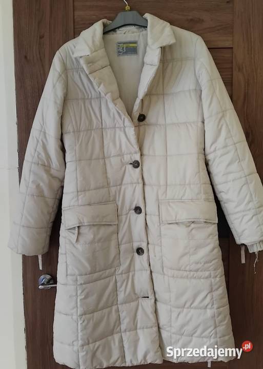 Długa kurtka kremowa Piaseczno