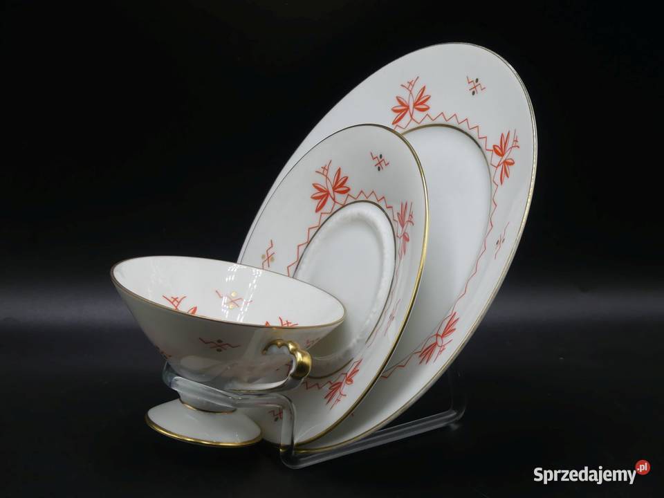 Komplet śniadaniowy Sorau Żary piękne art deco