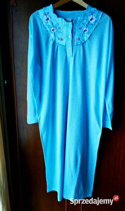 Koszula nocna bawełniana jasnoniebieska Polkowice