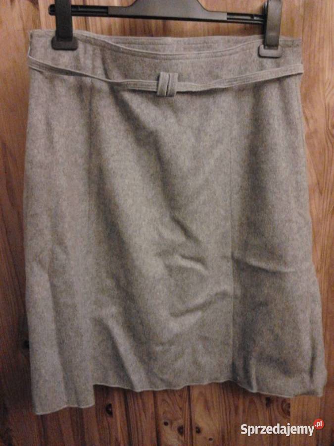 Ciepła spódnica zapinana na zamek kolor szary Kraków