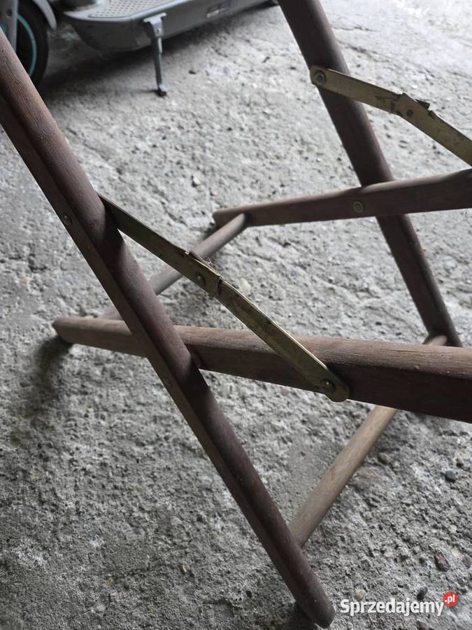 Drewniane składane krzesło vintage retro loft kujawsko-pomorskie Grudziądz