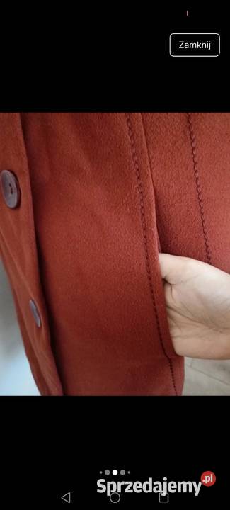 Płaszcz zimowy wełniany z kaszmirem oversize Krosno