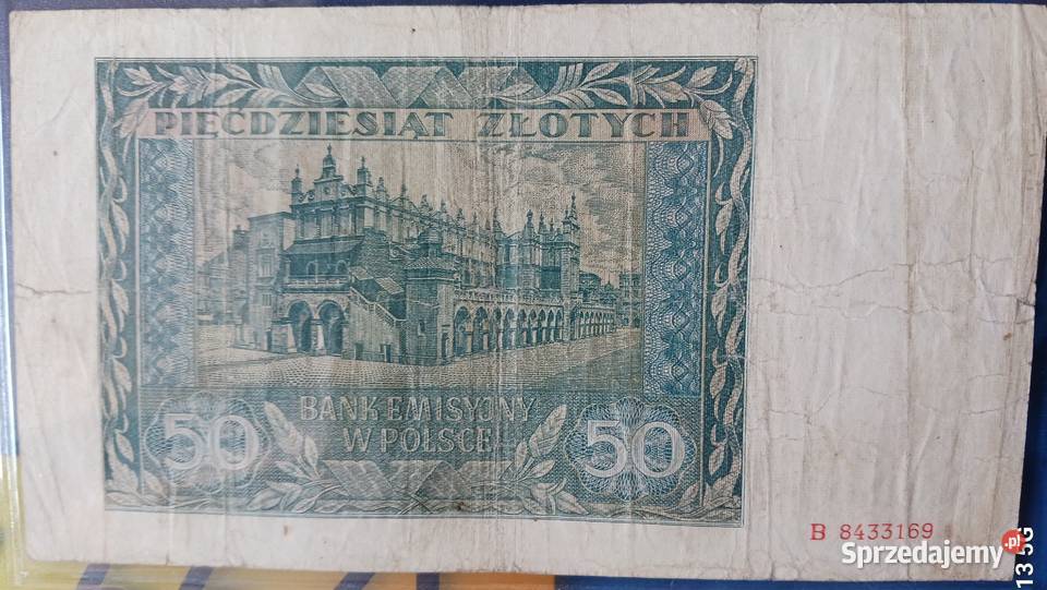 50 Złotych Kraków 1941 r ser B Konin