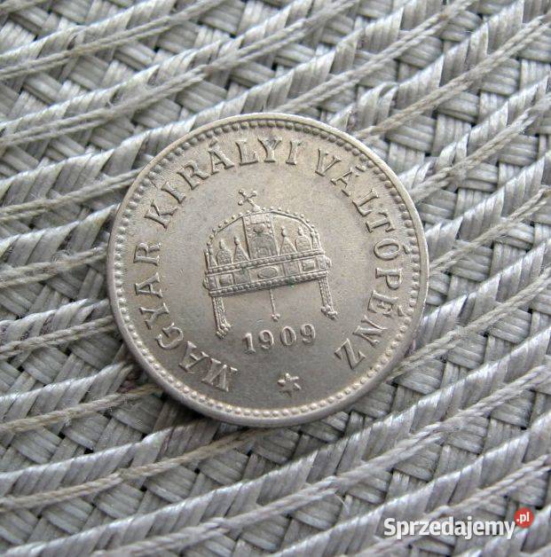 Węgry 10 Filler 1908r Numizmatyka Kalisz