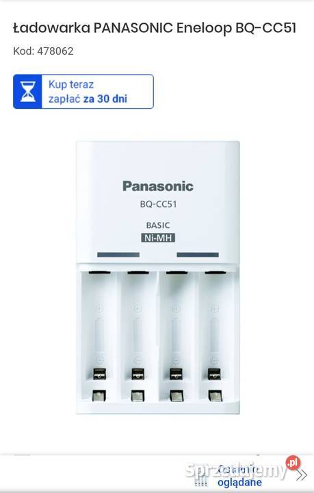 Ładowarka PANASONIC Eneloop BQCC51 nowa sprzedam