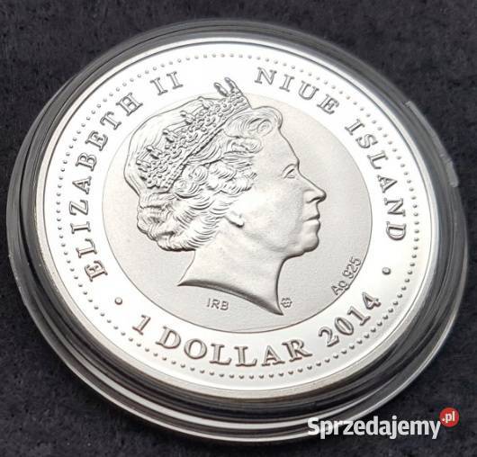 Moneta Elizabeth II Królowa Srebro Niue Island 1 śląskie Sosnowiec