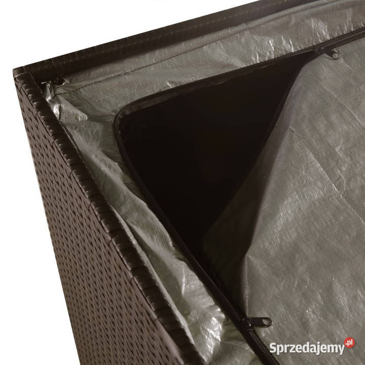 Skrzynia ogrodowa brązowa 150 x 100 x 100 rattan Warszawa