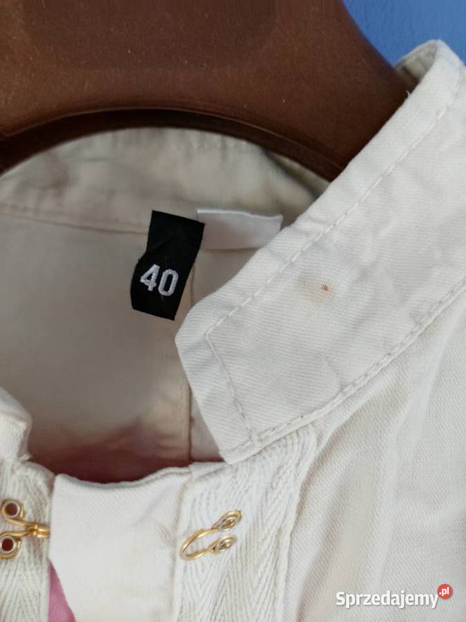 Marynarka lniana piękna okazja 40 ecru Otwock