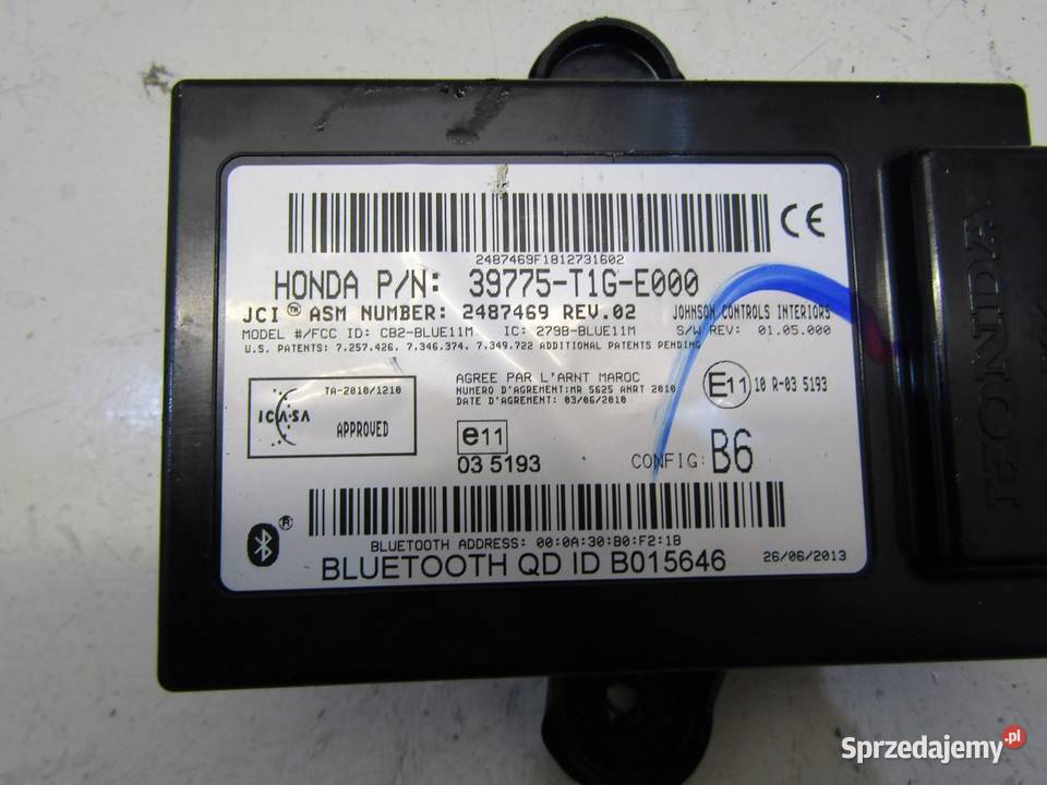 MODUŁ BLUETOOTH HONDA CRV CRV IV 39775T1GE000