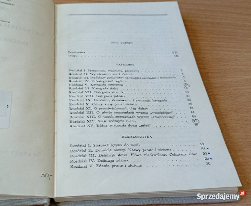 Kategorie i Hermeneutyka z dodaniem Isagogi Gdańsk